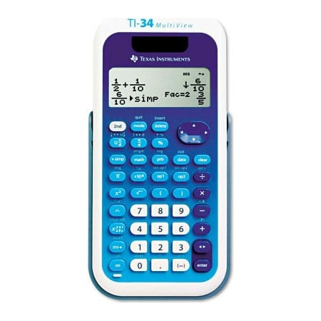 Texas Instruments TI-34 MultiView Scientific Calculator, 16-Digit LCD TI34MULTIV